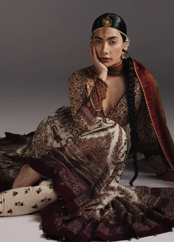 Alternative view of Anarkali Salwar Kameez Collection by Zara Shahjahan || Shahkar-D3