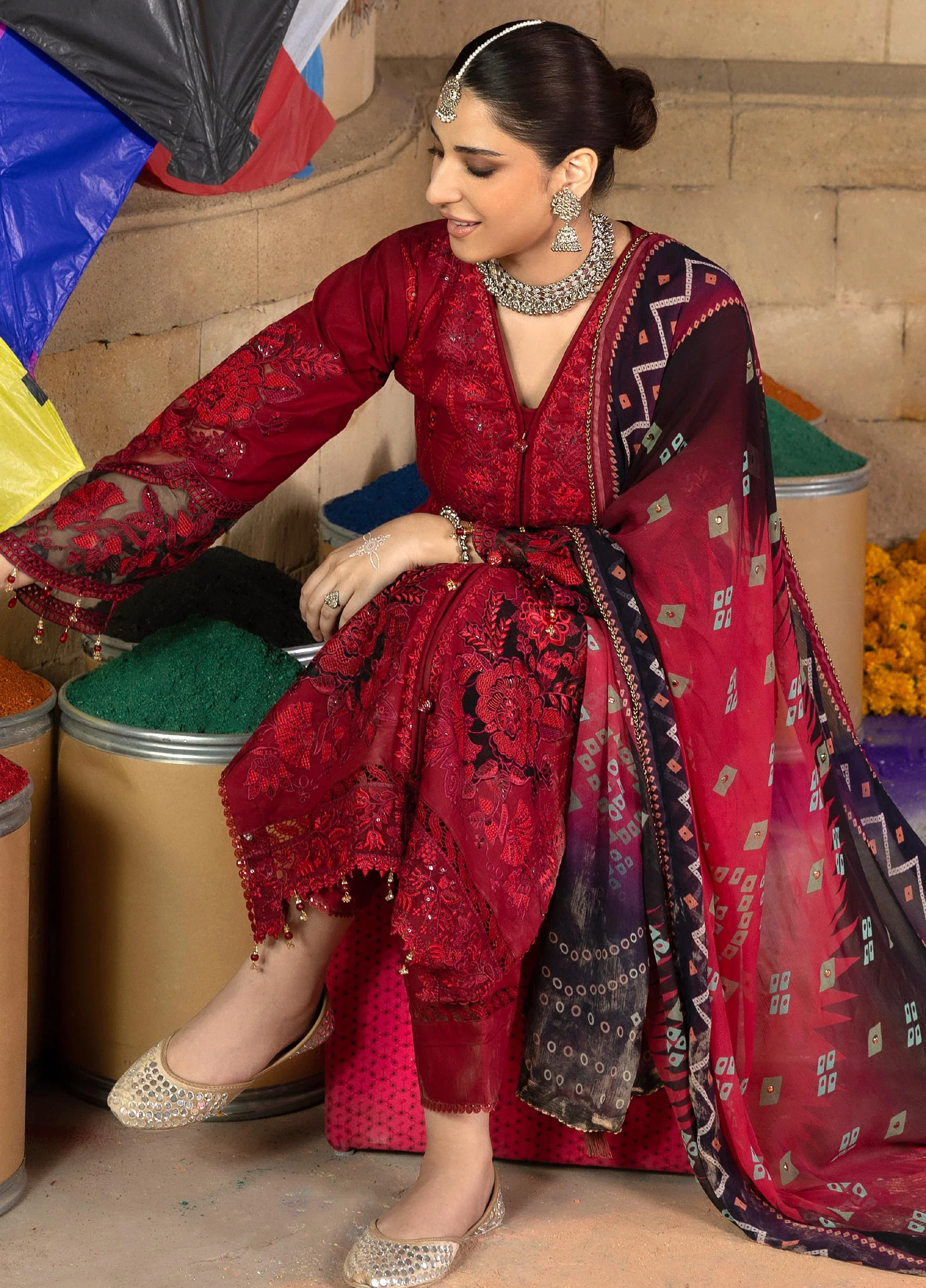 Bandhani Premium Lawn 2026 by Al Zohaib | D-9 - Image 4