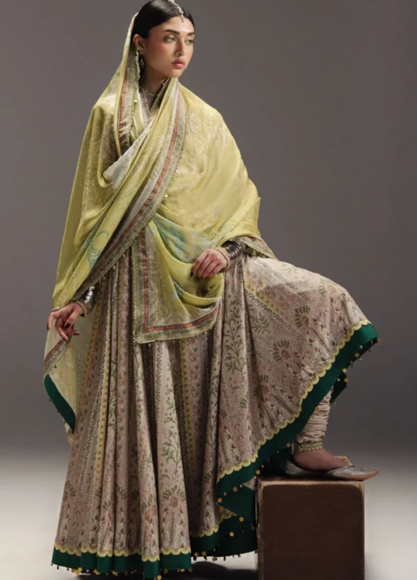 Alternative view of Anarkali Salwar Kameez Collection by Zara Shahjahan || Hoorain-D8