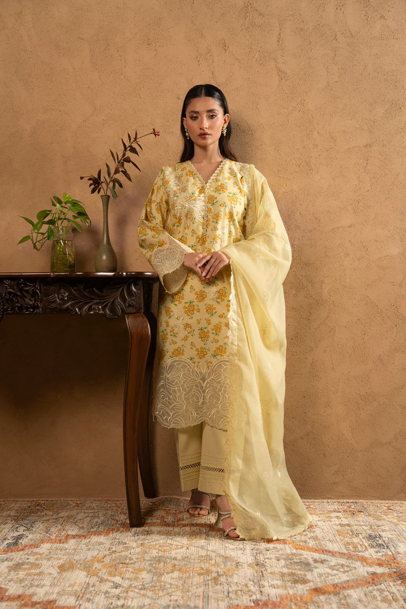 AlKaram Spring Summer 2026 Lawn || SL-13-26-Yellow