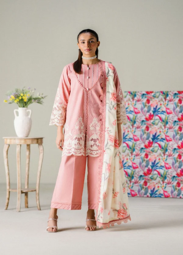 FNF Printed Lawn 2026 by Faiza Faisal || D-7 Blush Horizon