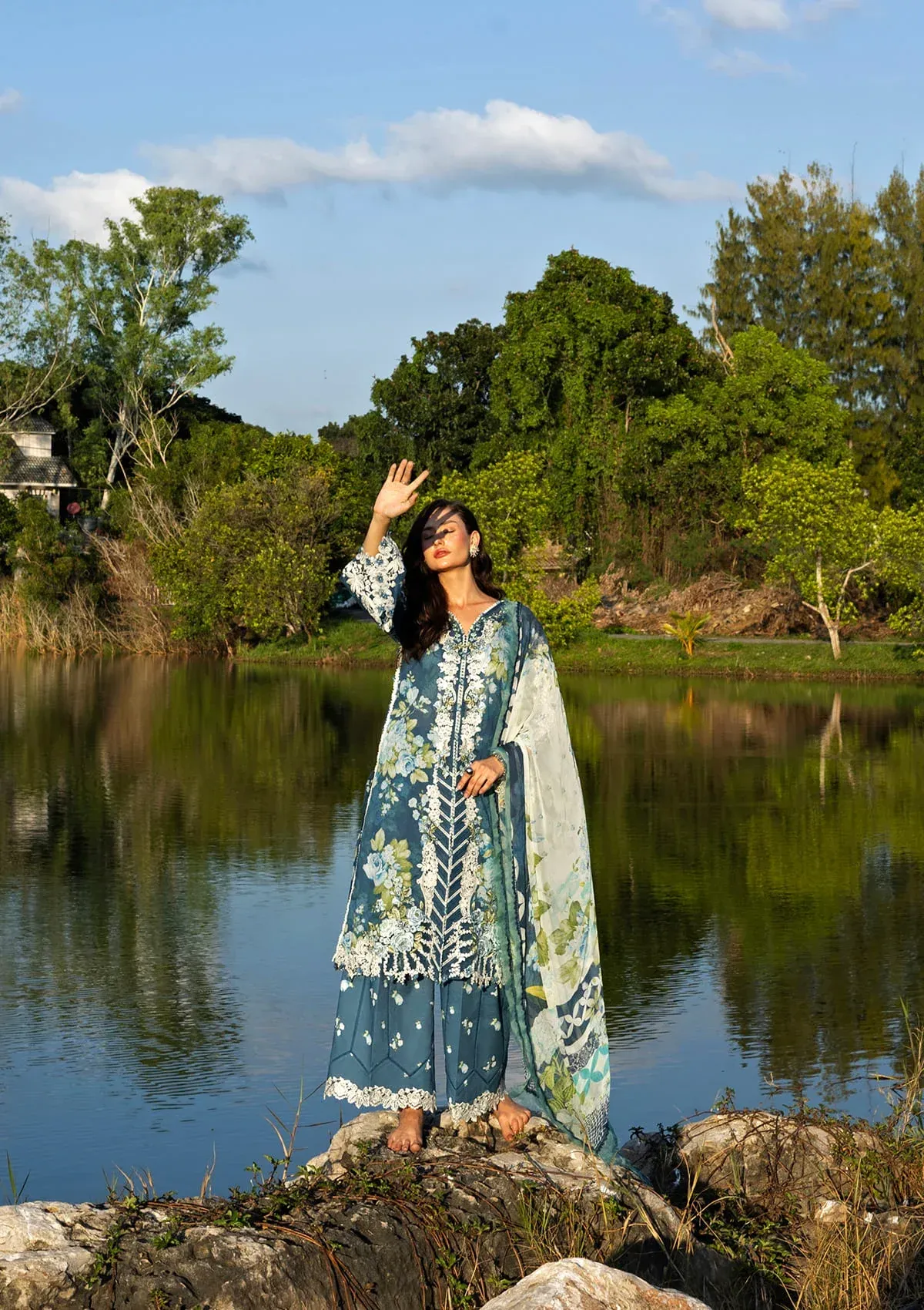 Elaf Signature Lawn 2026 || ESA-7B SEA ENCHANTRESS - Image 2