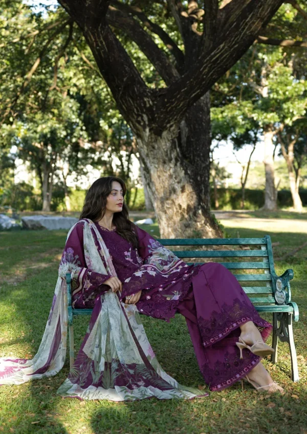 Alternative view of Elaf Signature Lawn 2026 || ESA-5B DARLING PLUM