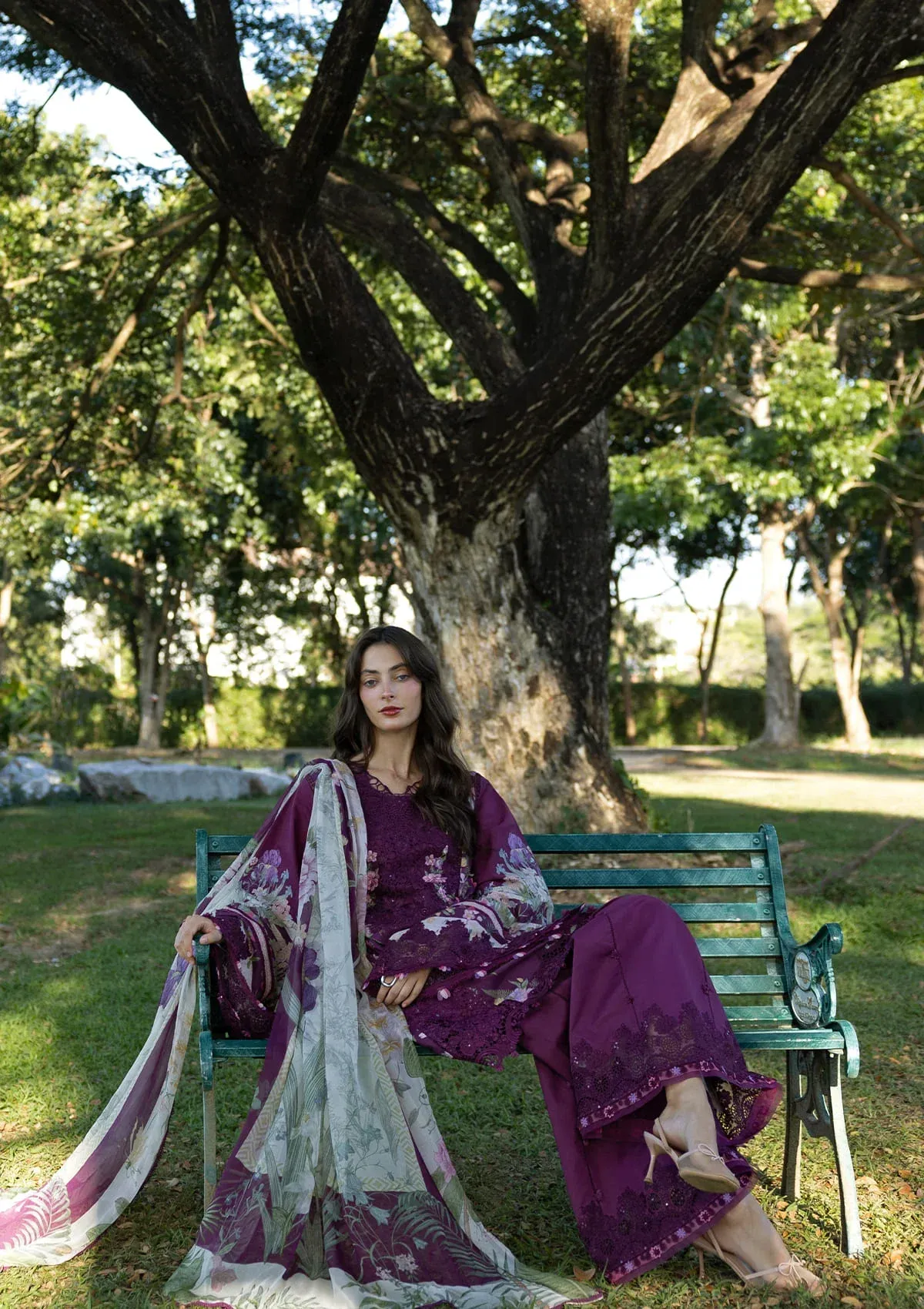 Elaf Signature Lawn 2026 || ESA-5B DARLING PLUM - Image 3
