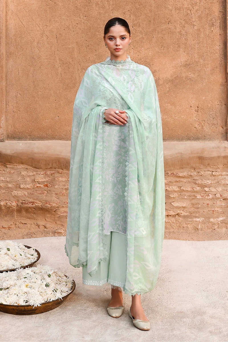 Cross Stitch Eid Lawn 2026 || SAGE GREEN