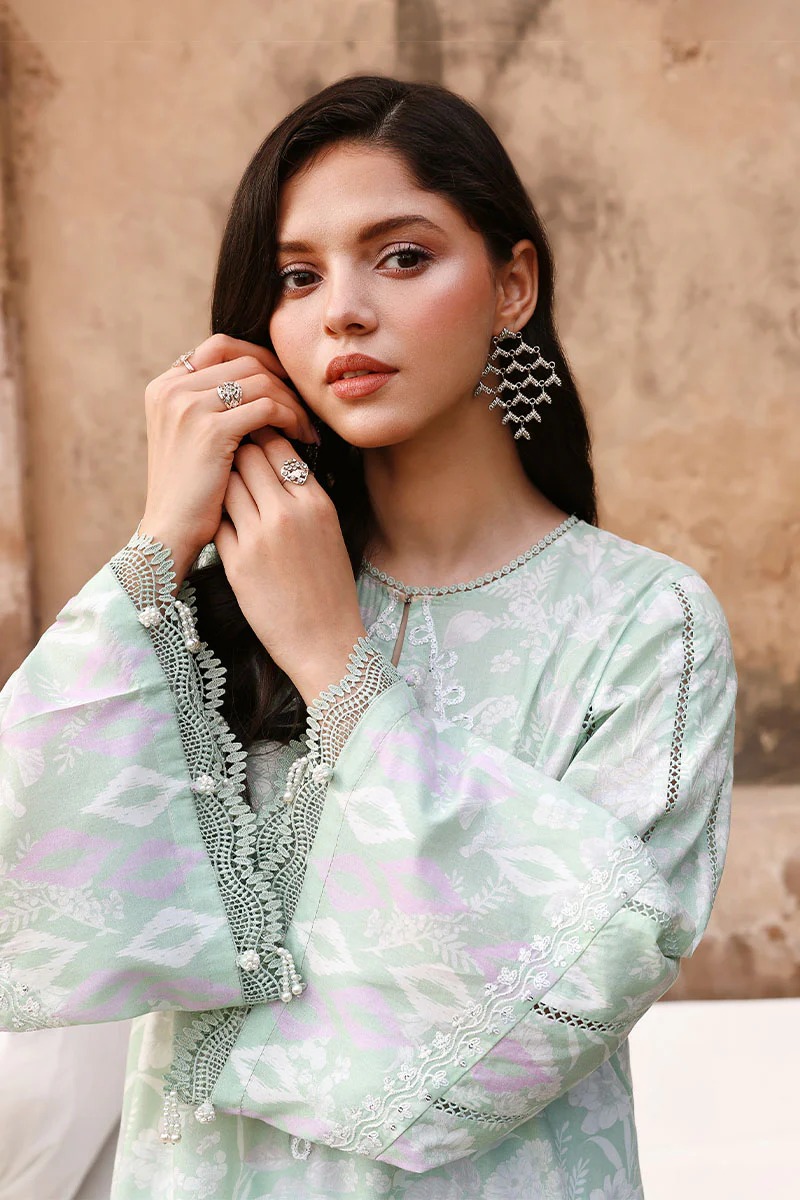 Cross Stitch Eid Lawn 2026 || SAGE GREEN - Image 4