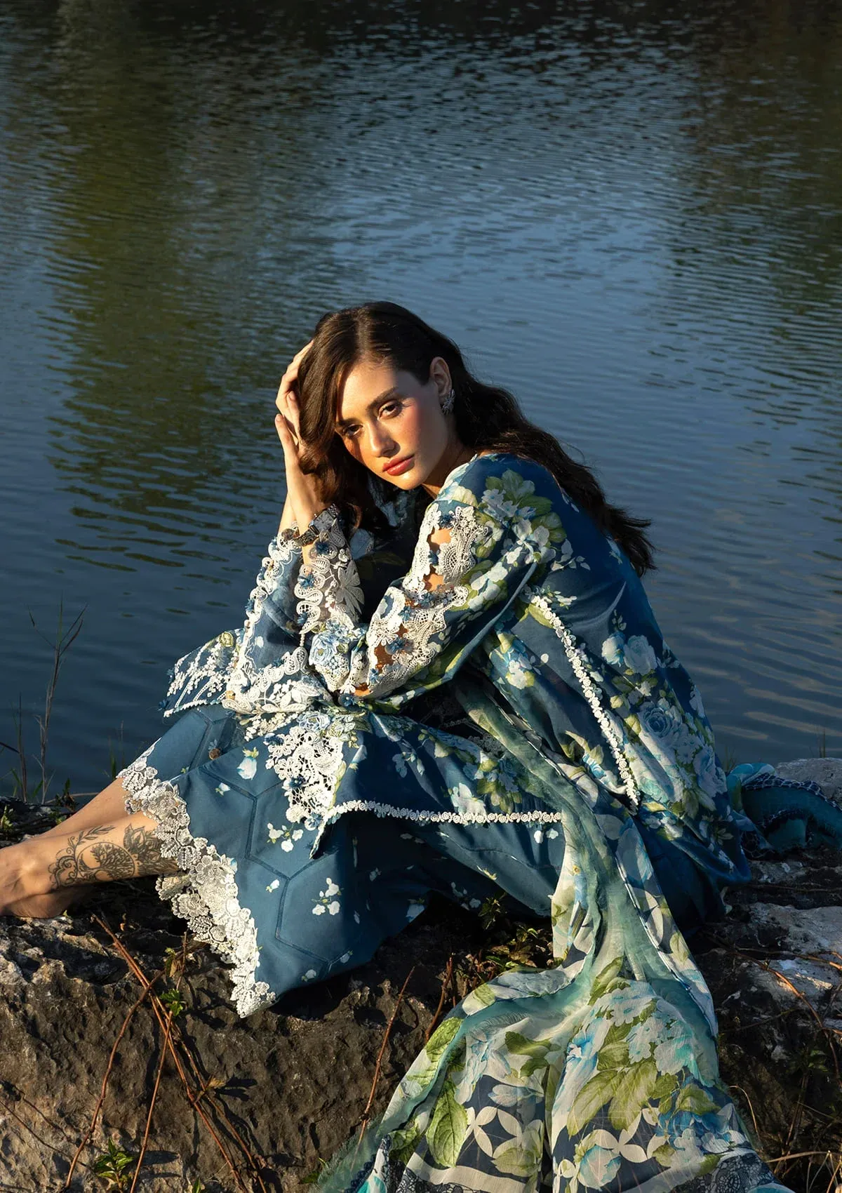 Elaf Signature Lawn 2026 || ESA-7B SEA ENCHANTRESS - Image 4