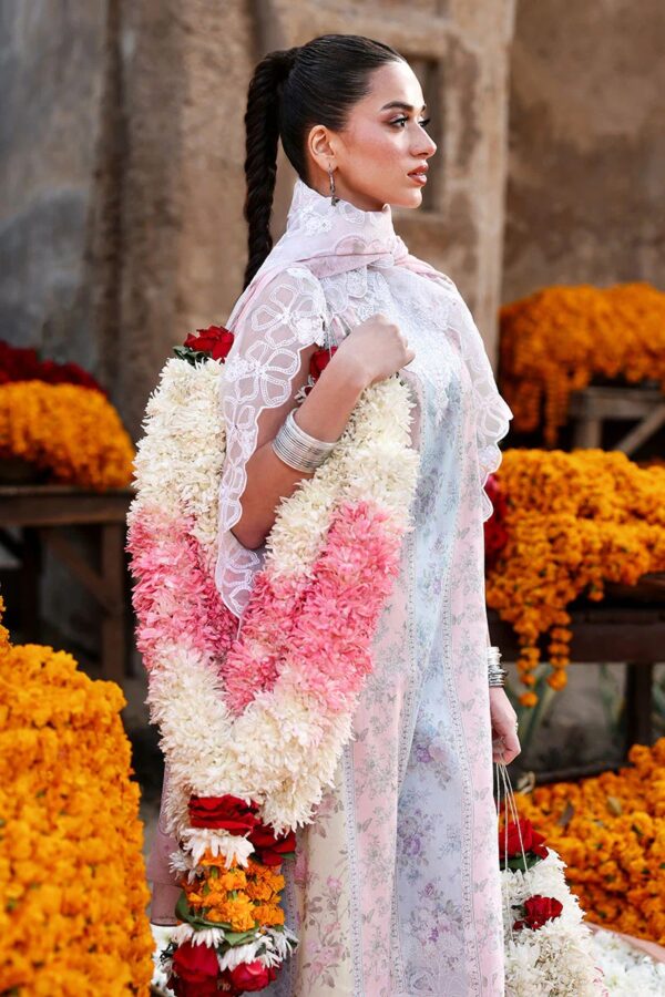 Alternative view of Cross Stitch Eid Lawn 2026 || ROSE VEIL