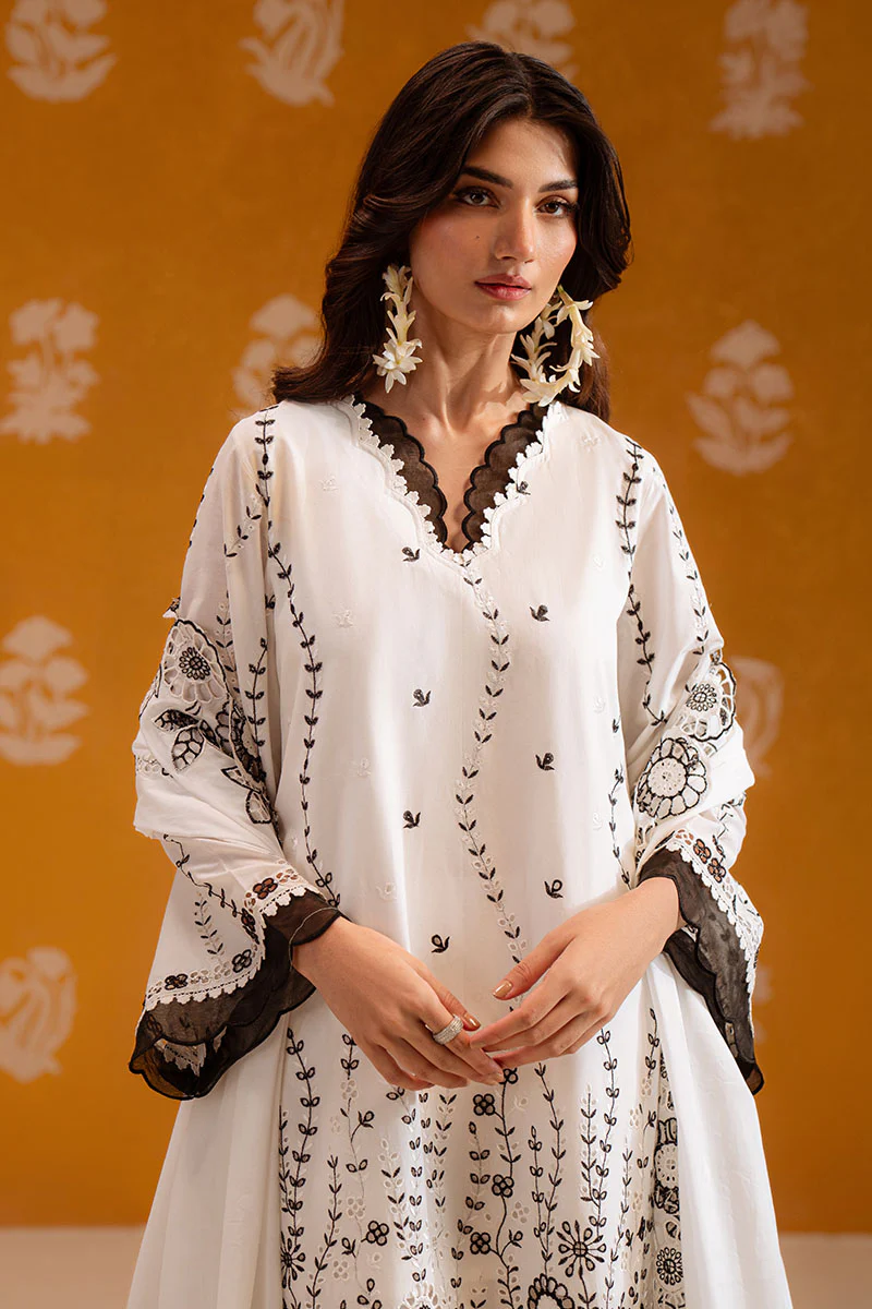 Cross Stitch Unstitched Chikankari Lawn 2026 | PRISTINE NOIR - Image 4
