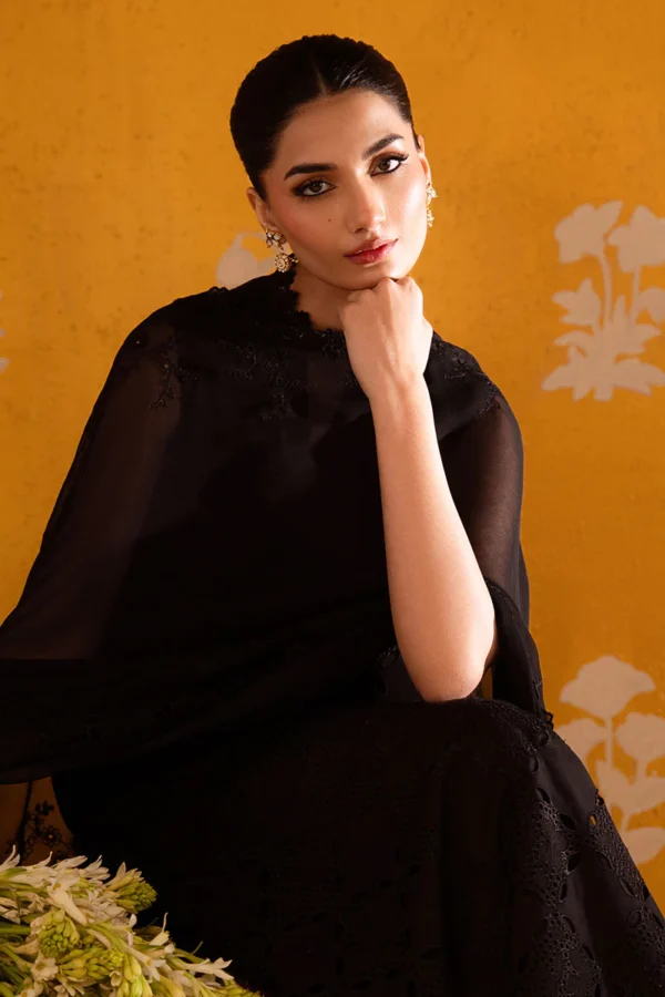 Alternative view of Cross Stitch Unstitched Chikankari Lawn 2026 | CHANTELLE LACE
