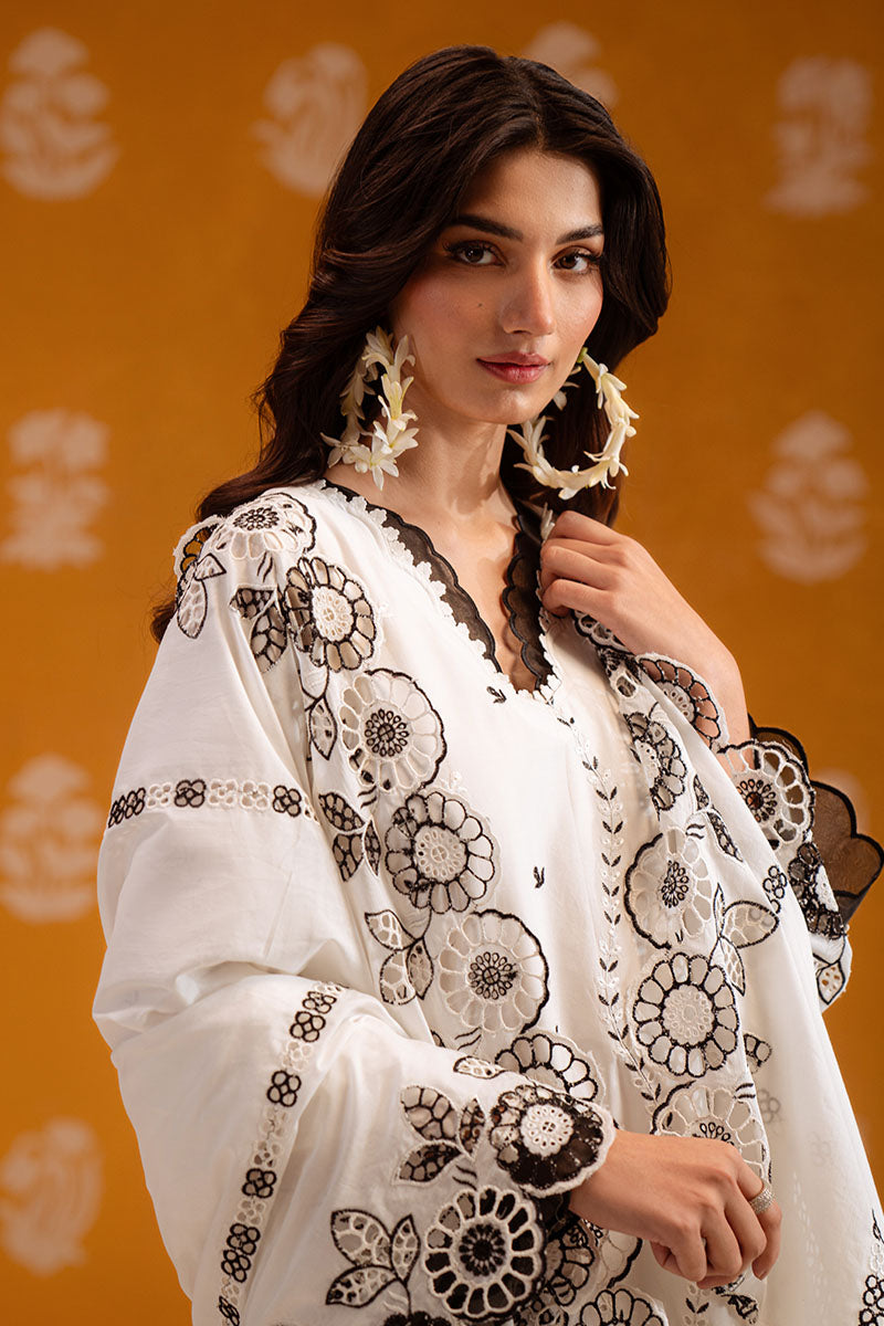 Cross Stitch Unstitched Chikankari Lawn 2026 | PRISTINE NOIR - Image 3