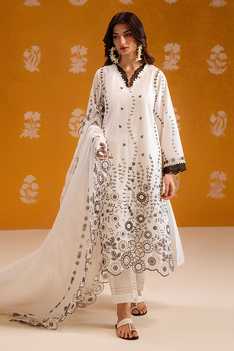 Cross Stitch Unstitched Chikankari Lawn 2026 | PRISTINE NOIR