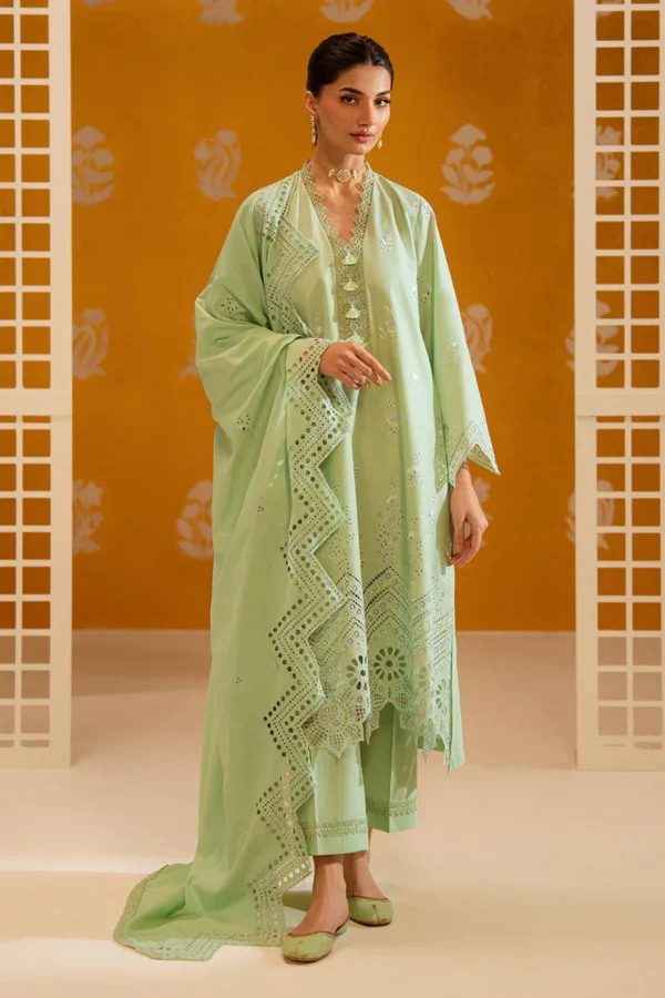 Cross Stitch Unstitched Chikankari Lawn 2026 | PEPPER MINT