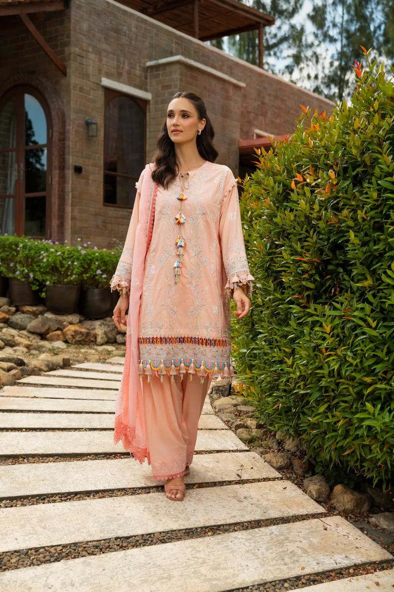 AlKaram Spring Summer 2026 Lawn || M-14-26-Peach