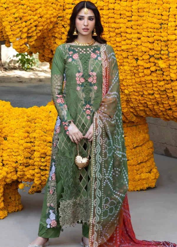 Bandhani Premium Lawn 2026 by Al Zohaib | D-1