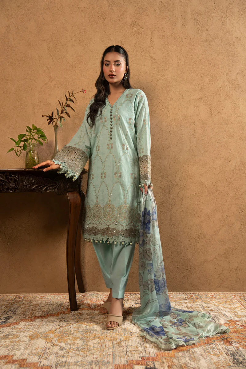 AlKaram Spring Summer 2026 Lawn || SL-19-26-Light Blue