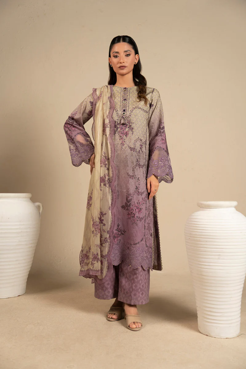 AlKaram Spring Summer 2026 Lawn || CCB-08-26-Lemon