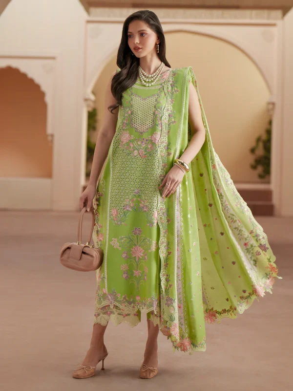 Mashriq Luxury Lawn 2026 by Bin Ilyas || D-112-A