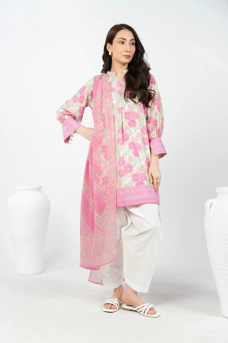 AlKaram Spring Summer 2026 Lawn || SS-58.1-25-3-Pink