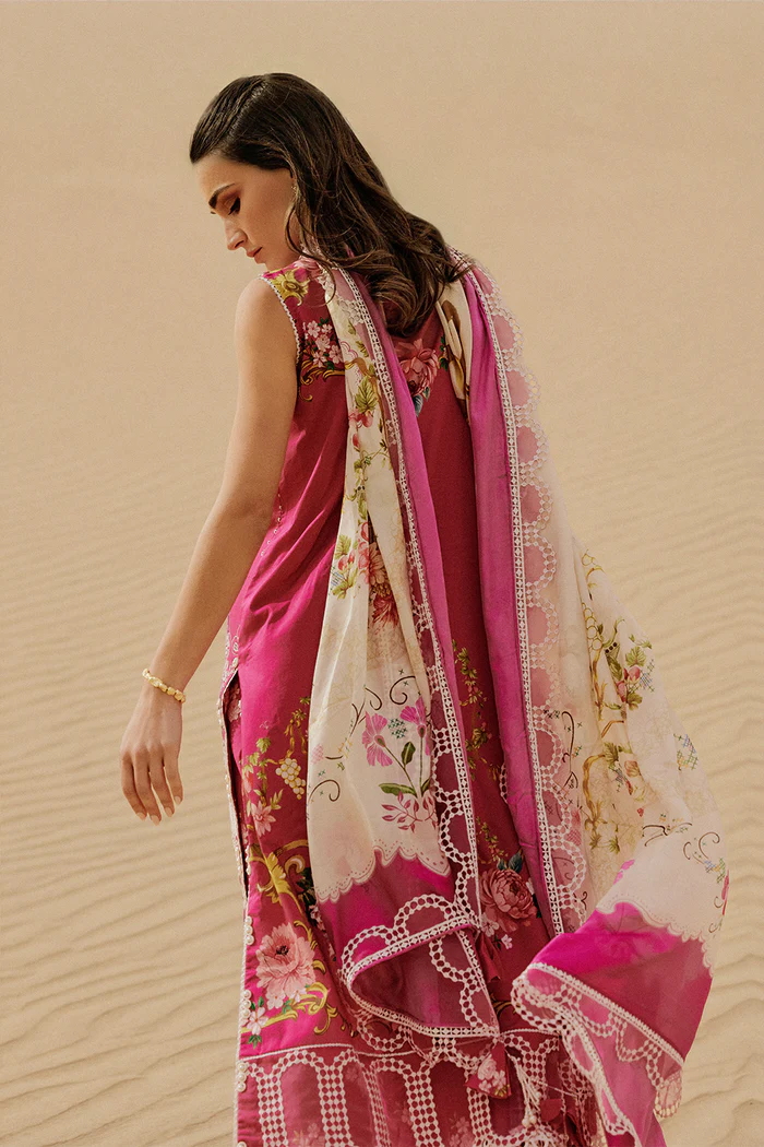 Saira Rizwan Luxury Lawn 2026 | ZUMAR-SRL26-02 - Image 4
