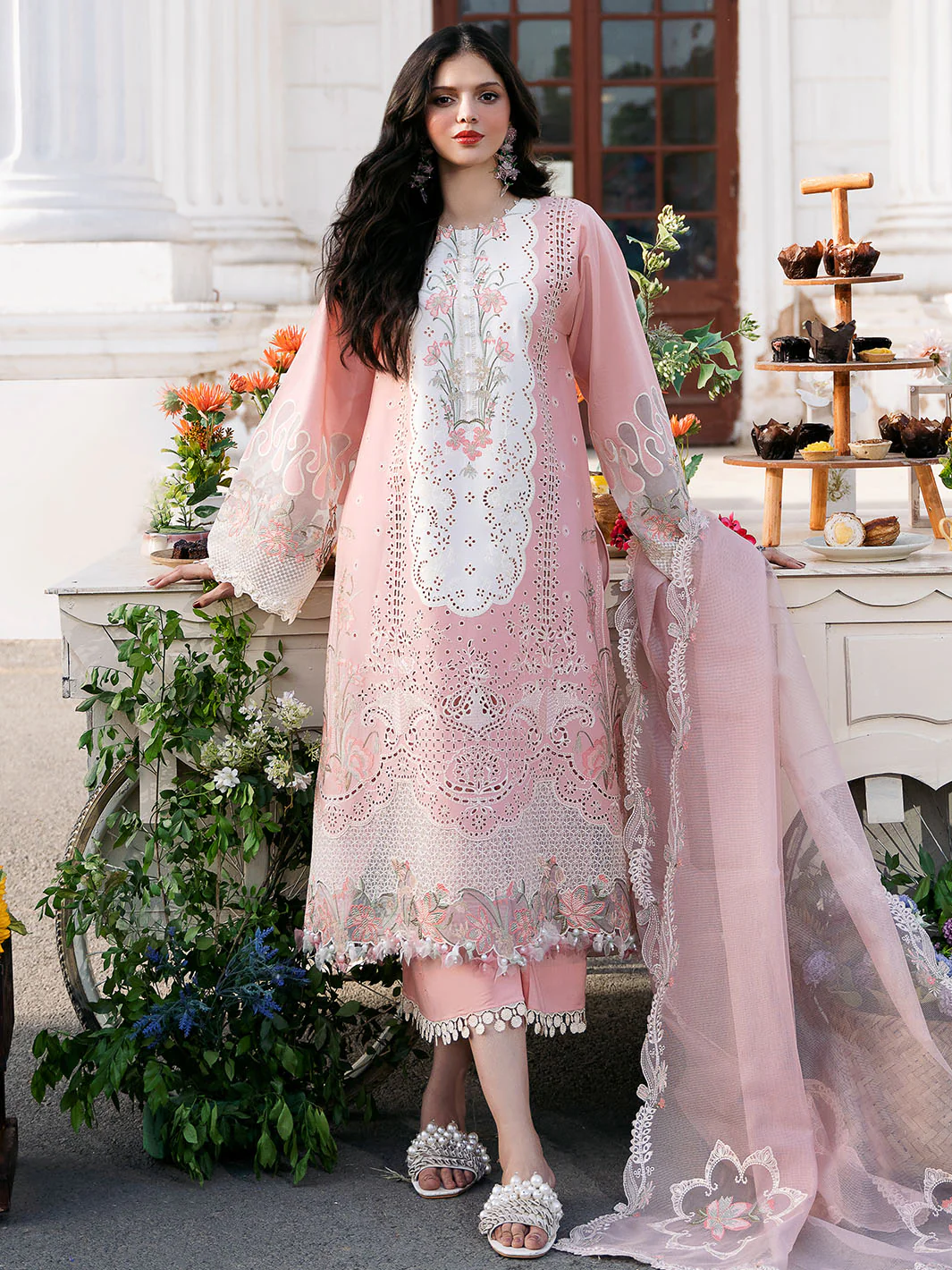 Bin Ilyas Clara Embroidered Lawn 2024 | 216-A - Image 2