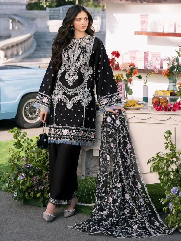 Alternative view of Bin Ilyas Clara Embroidered Lawn 2024 | 214-A