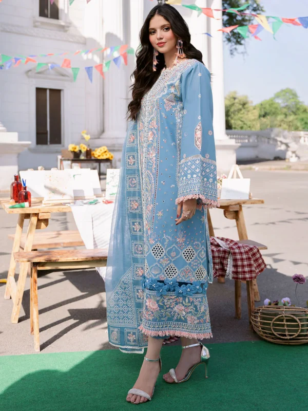 Alternative view of Bin Ilyas Clara Embroidered Lawn 2024 | 212-A