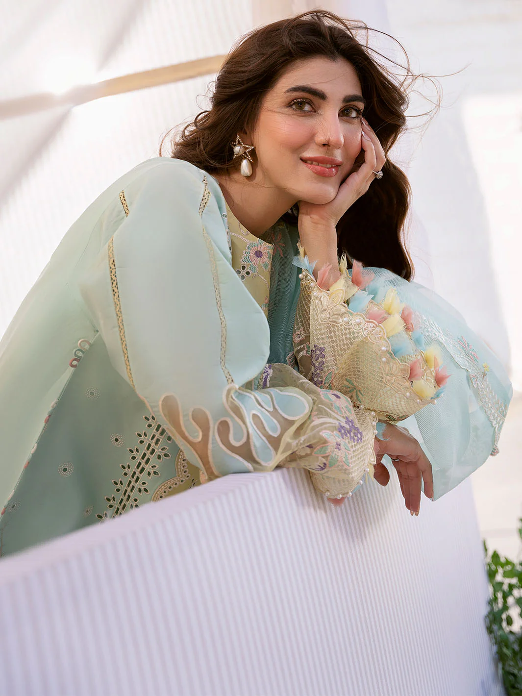 Bin Ilyas Clara Embroidered Lawn 2024 | 216-B - Image 3