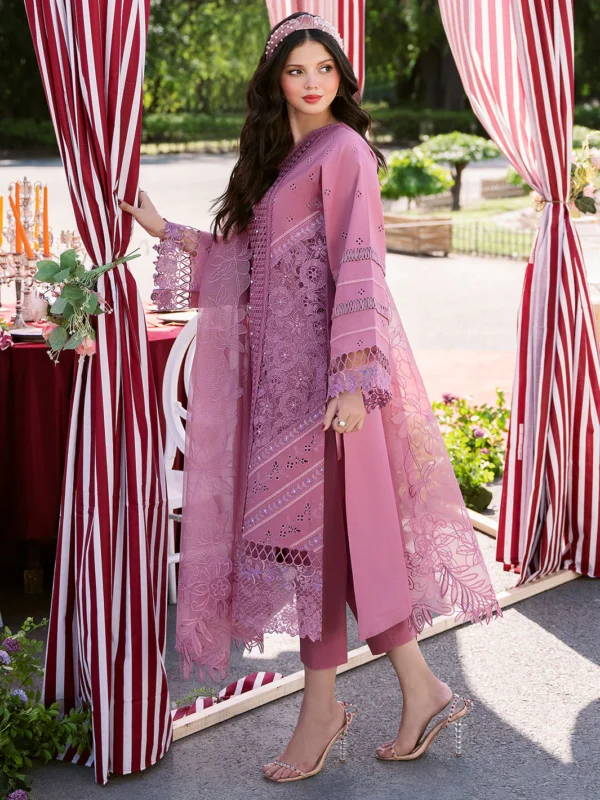Alternative view of Bin Ilyas Clara Embroidered Lawn 2024 | 215-A