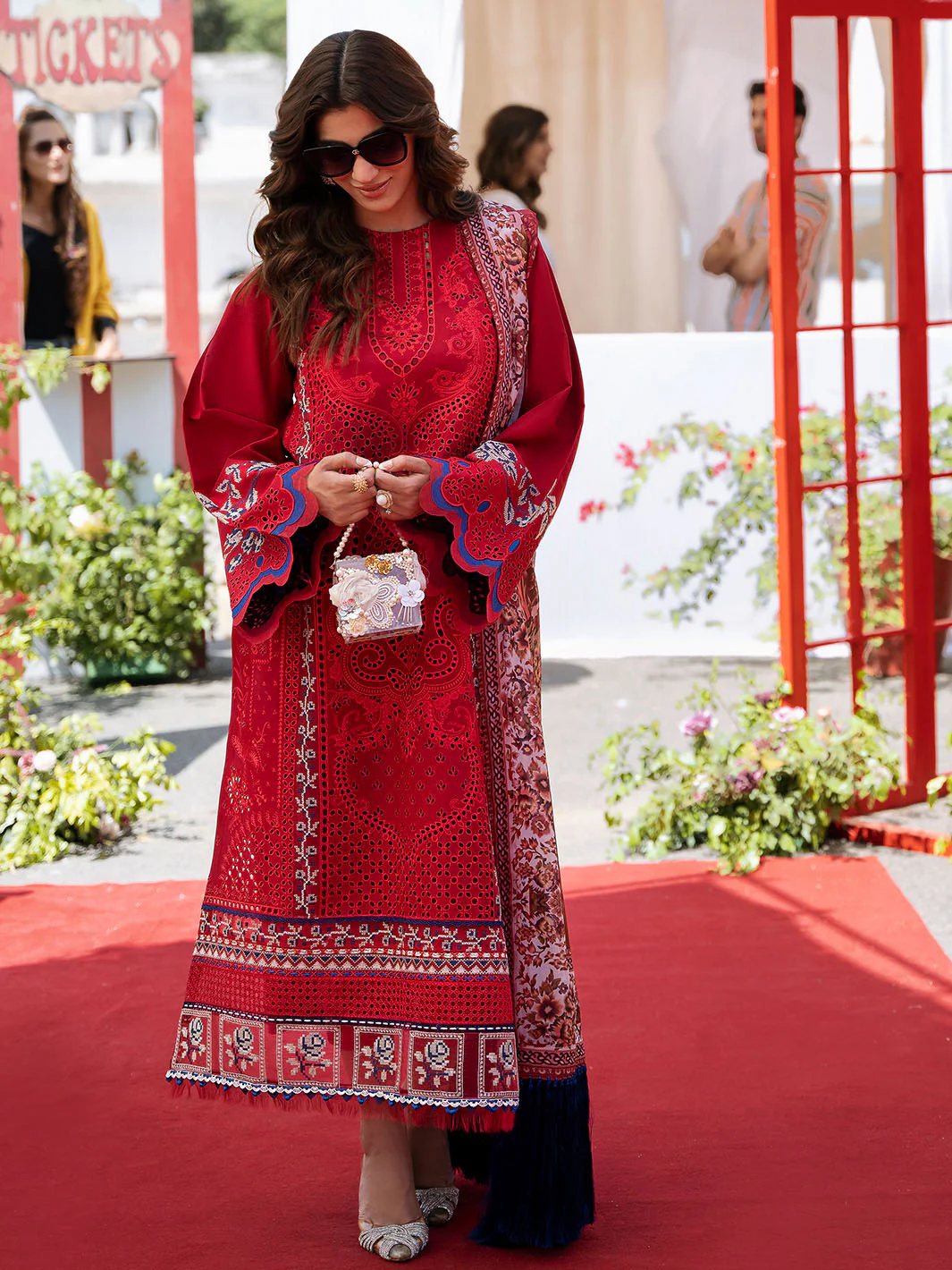 Bin Ilyas Clara Embroidered Lawn 2024 | 217-B - Image 5