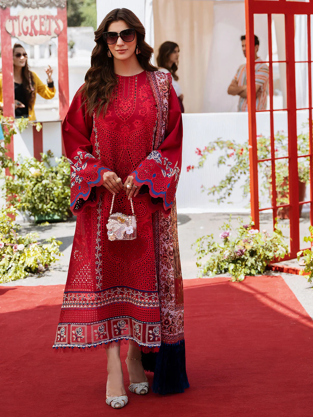 Bin Ilyas Clara Embroidered Lawn 2024 | 217-B - Image 4