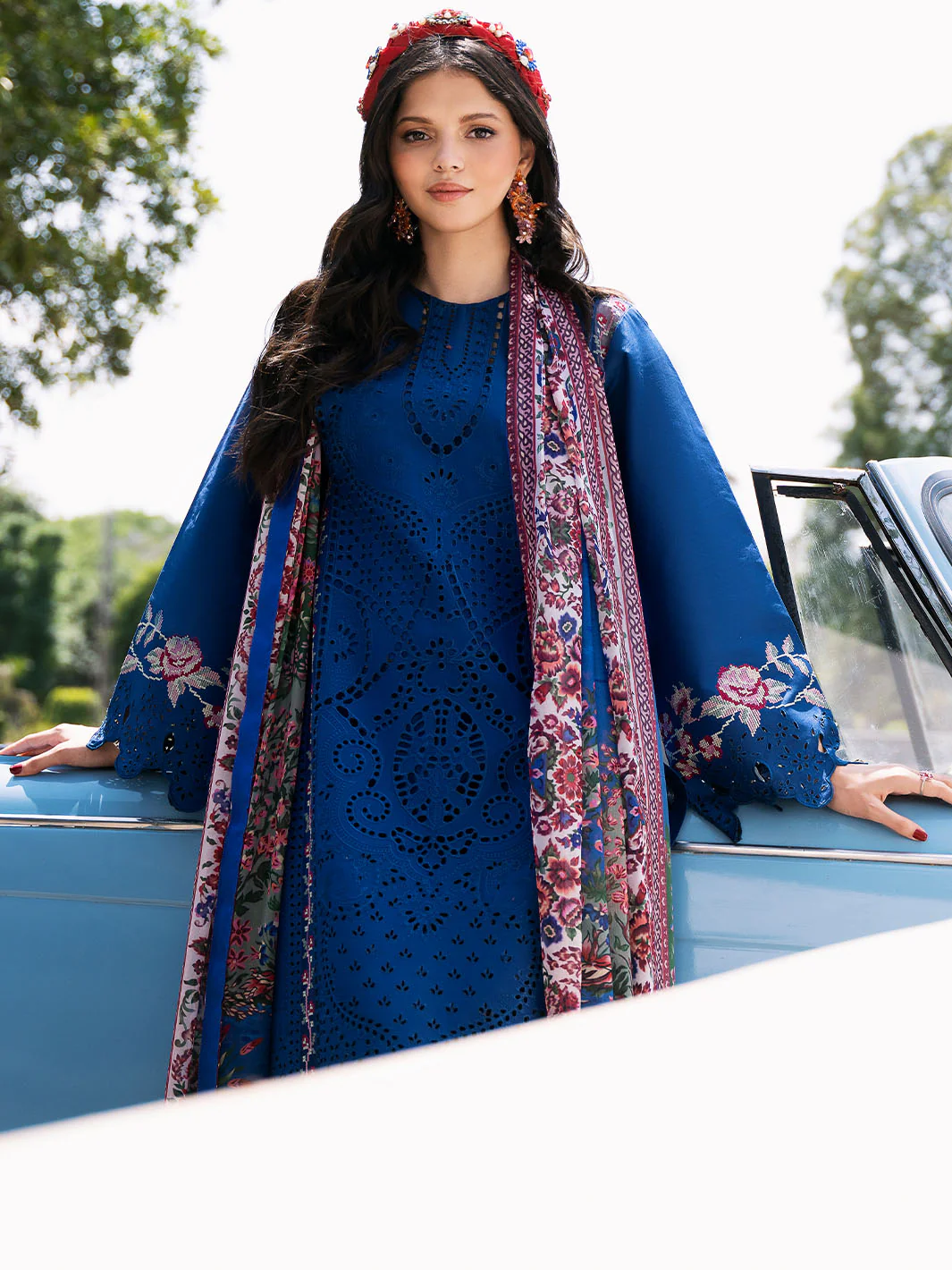 Bin Ilyas Clara Embroidered Lawn 2024 | 217-A - Image 4