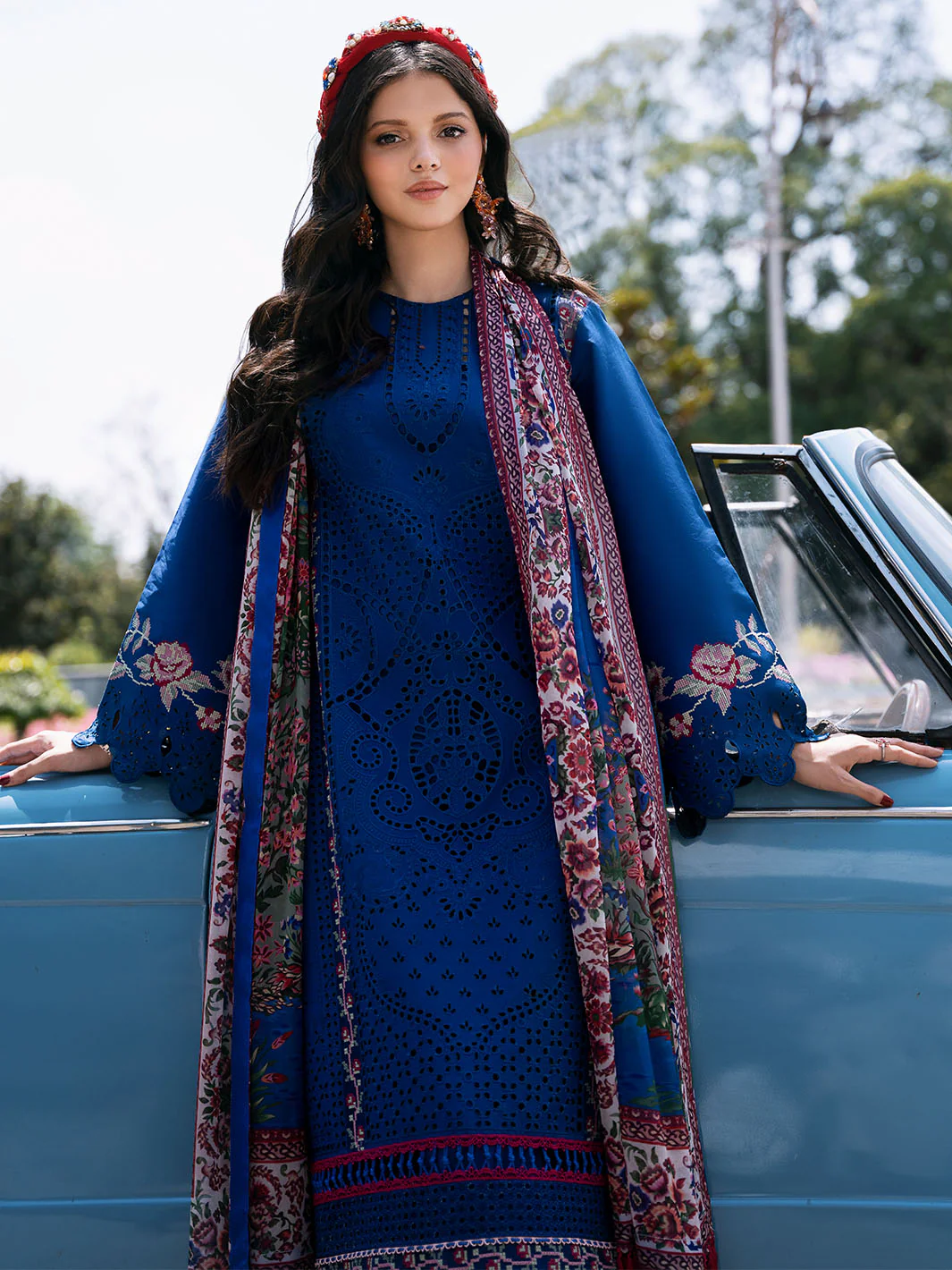 Bin Ilyas Clara Embroidered Lawn 2024 | 217-A - Image 3