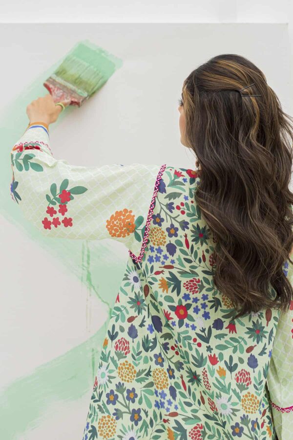 Alternative view of BTW Unstitched Designer Lawn Kurti - Arsenic (SS-5178)