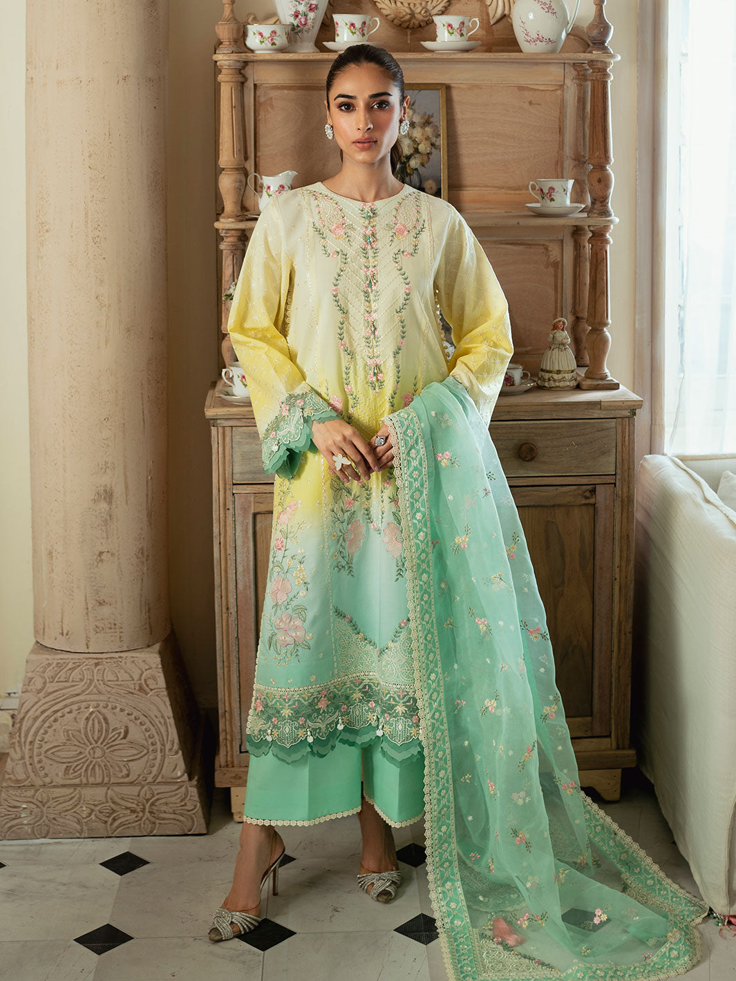 Faiza Faisal Celine Chikankari Eid Collection '24 | NOOR