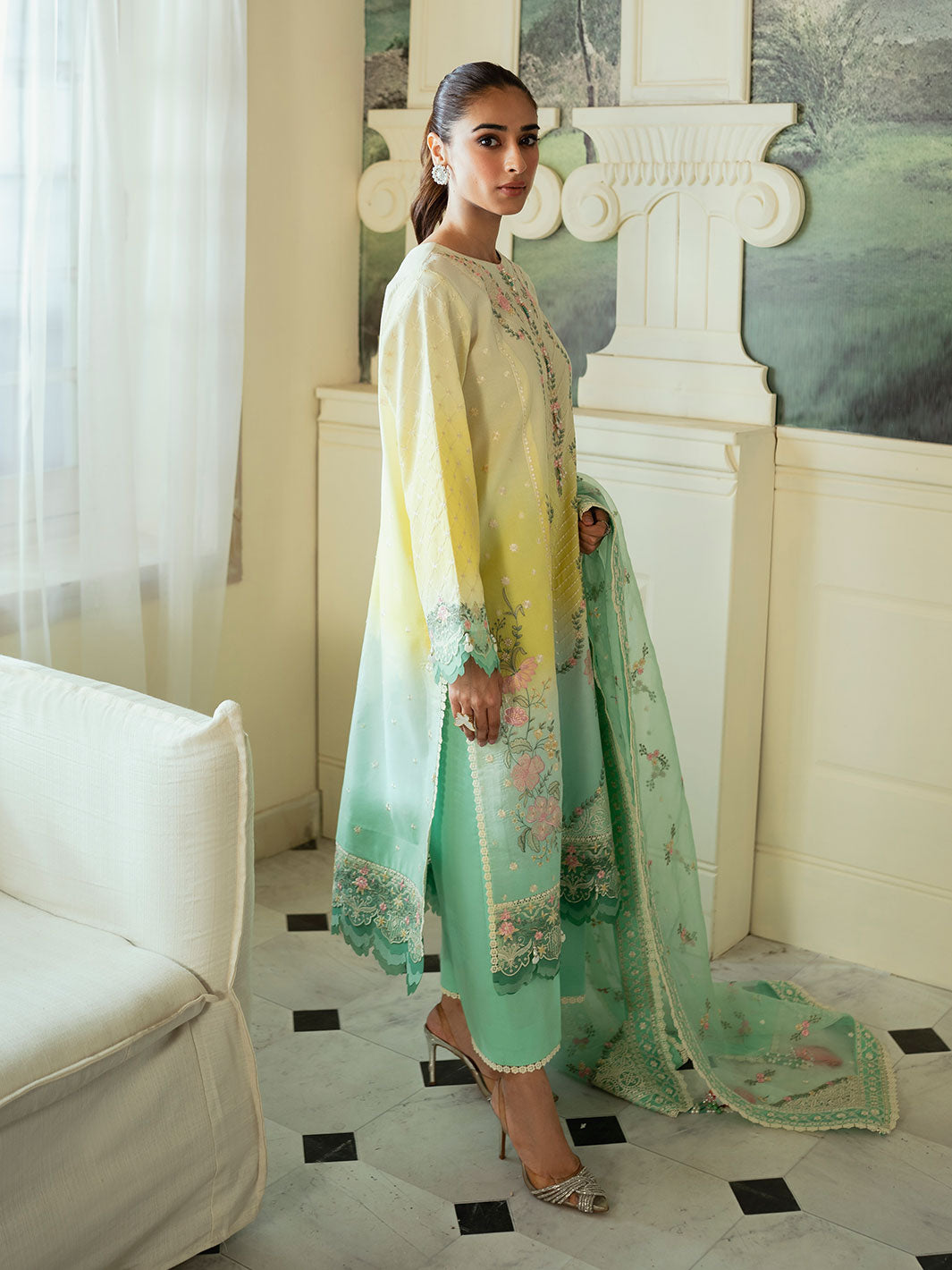 Faiza Faisal Celine Chikankari Eid Collection '24 | NOOR - Image 5