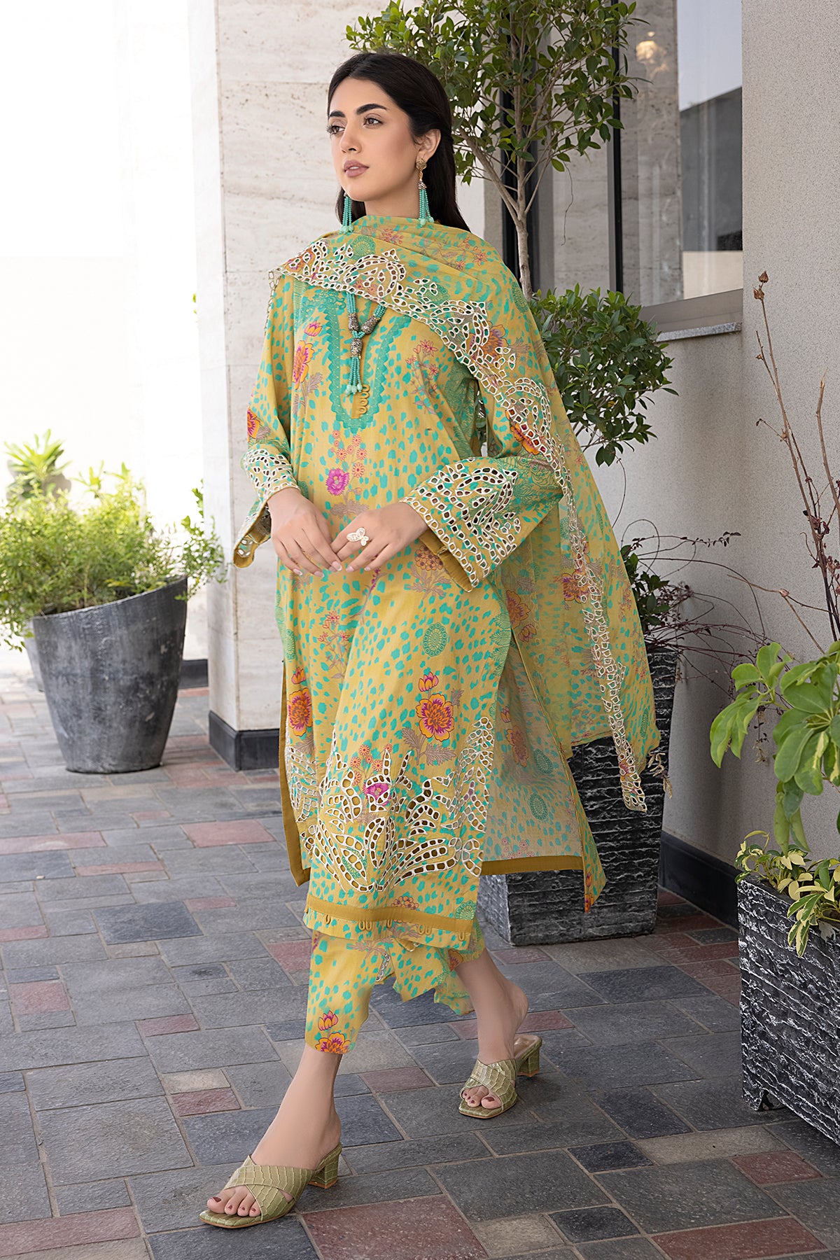Charizma Combination Embroidered Lawn 2024 | CCH4-06 - Image 3