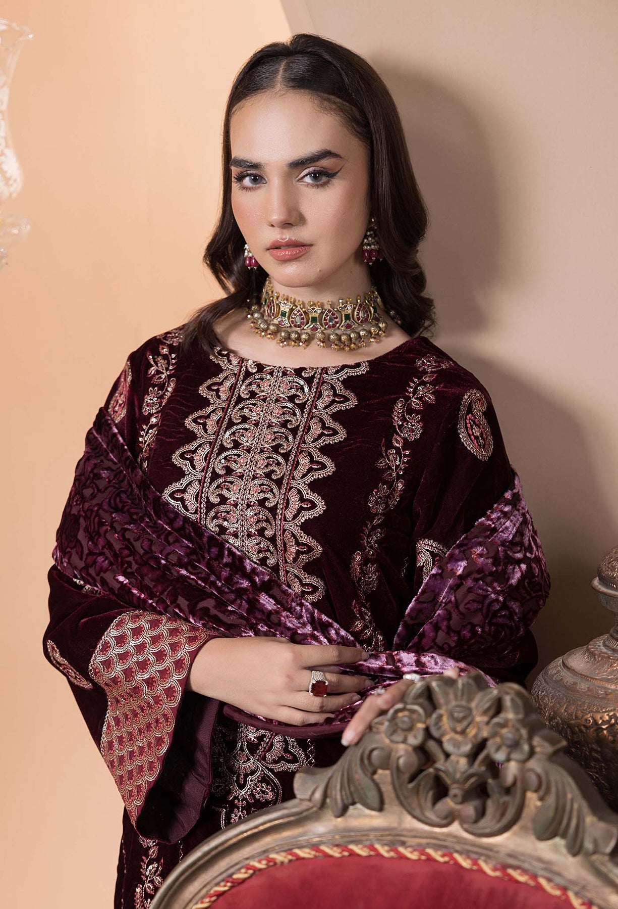 Adan's Libas Plachi'24 Luxury Unstitched | 4238 - Image 4