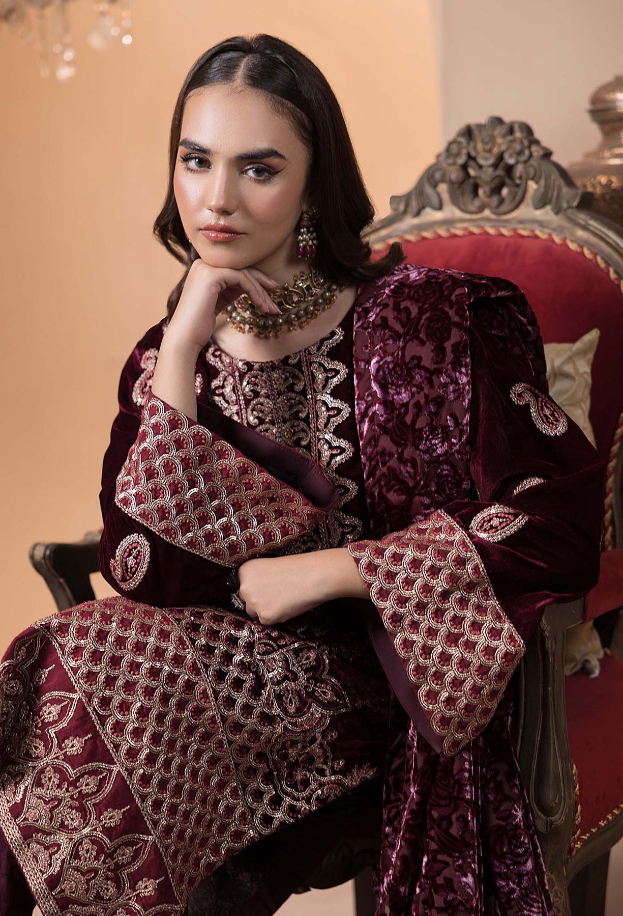 Adan's Libas Plachi'24 Luxury Unstitched | 4238 - Image 3