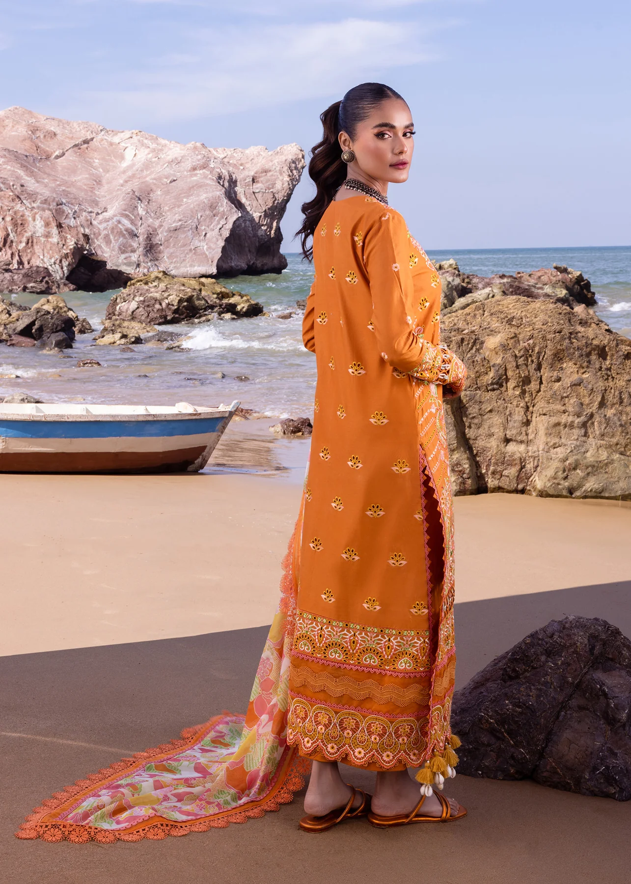 Akbar Aslam Luxury Lawn 2024 | Oasis | U-107 - Image 2