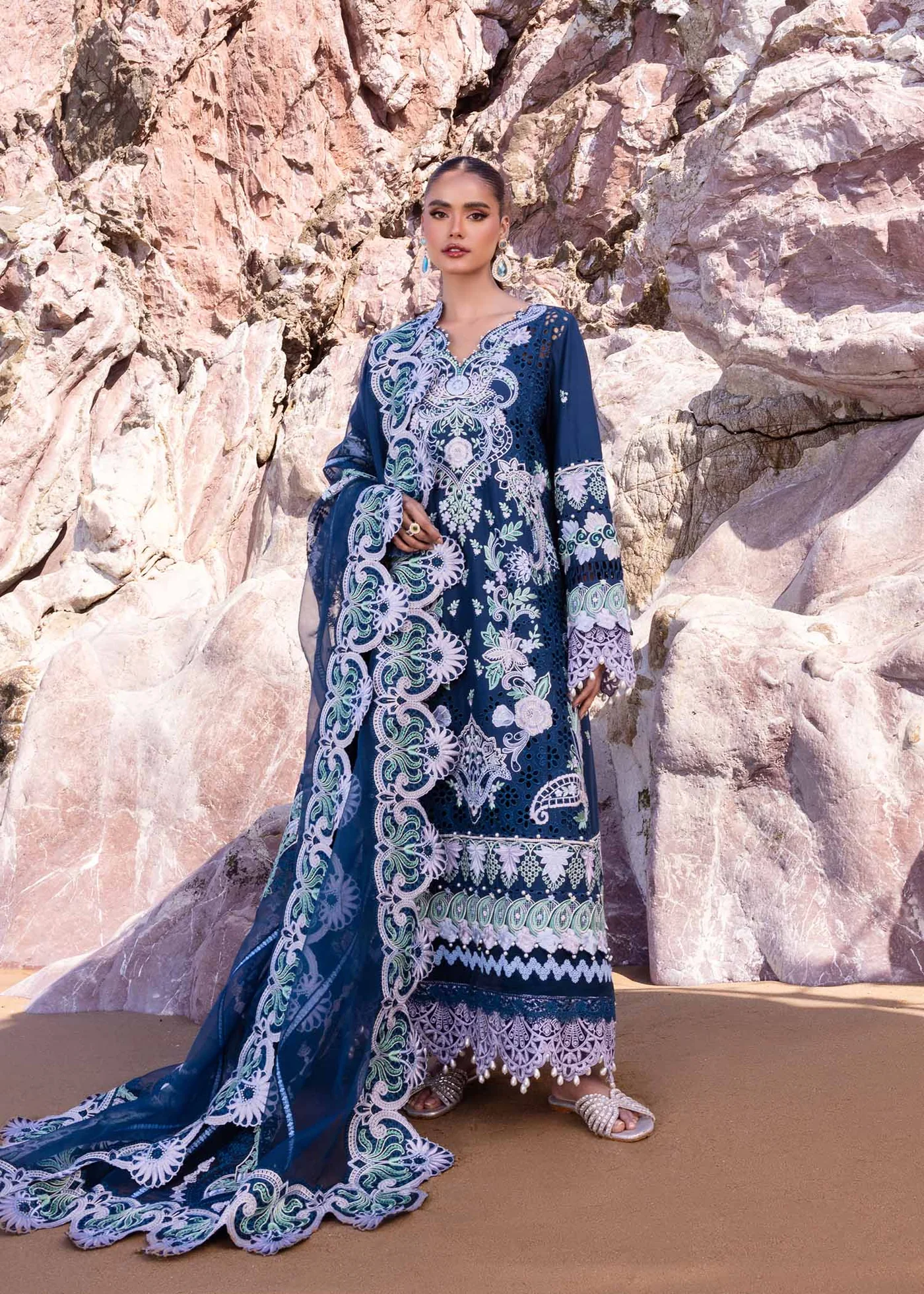 Akbar Aslam Luxury Lawn 2024 | Oasis | U-102
