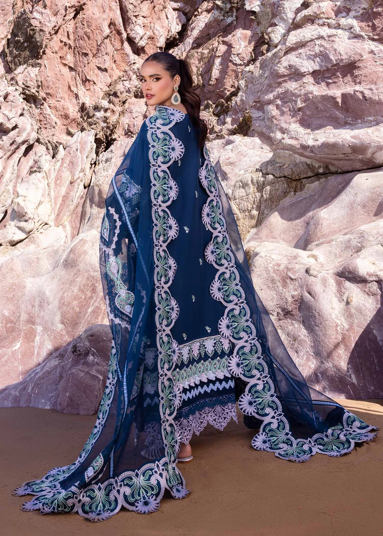 Akbar Aslam Luxury Lawn 2024 | Oasis | U-102 - Image 3