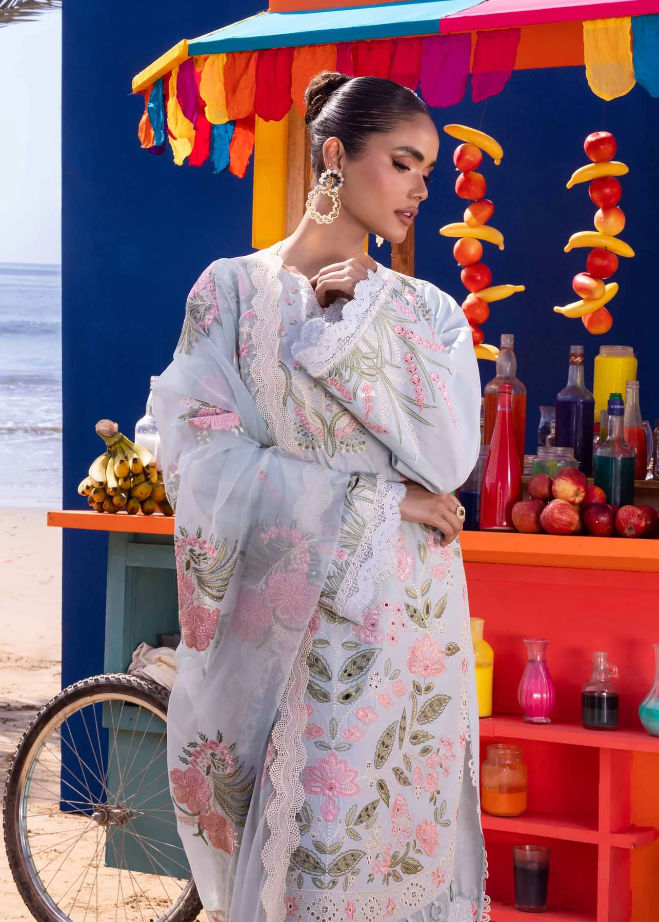 Akbar Aslam Luxury Lawn 2024 | Oasis | U-103 - Image 4
