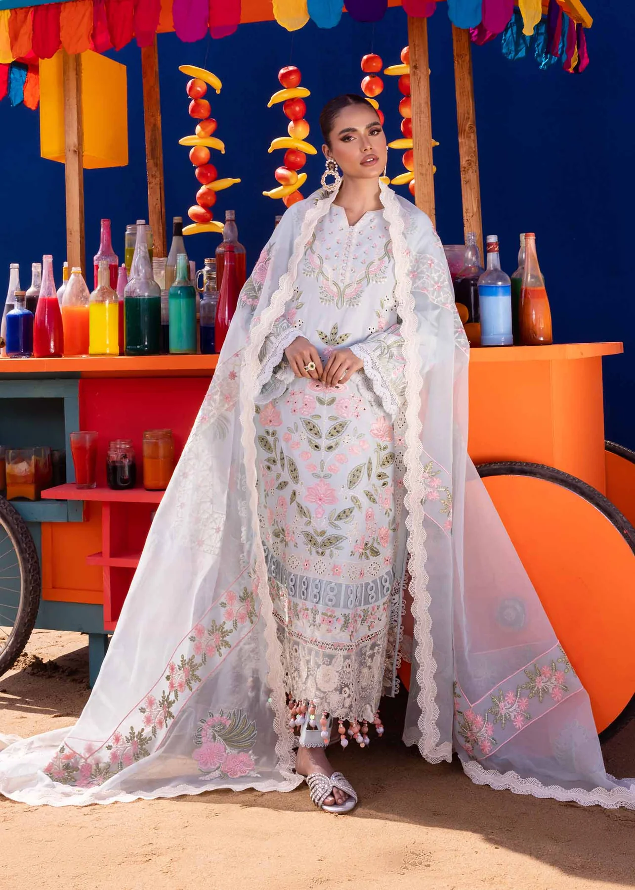 Akbar Aslam Luxury Lawn 2024 | Oasis | U-103 - Image 3