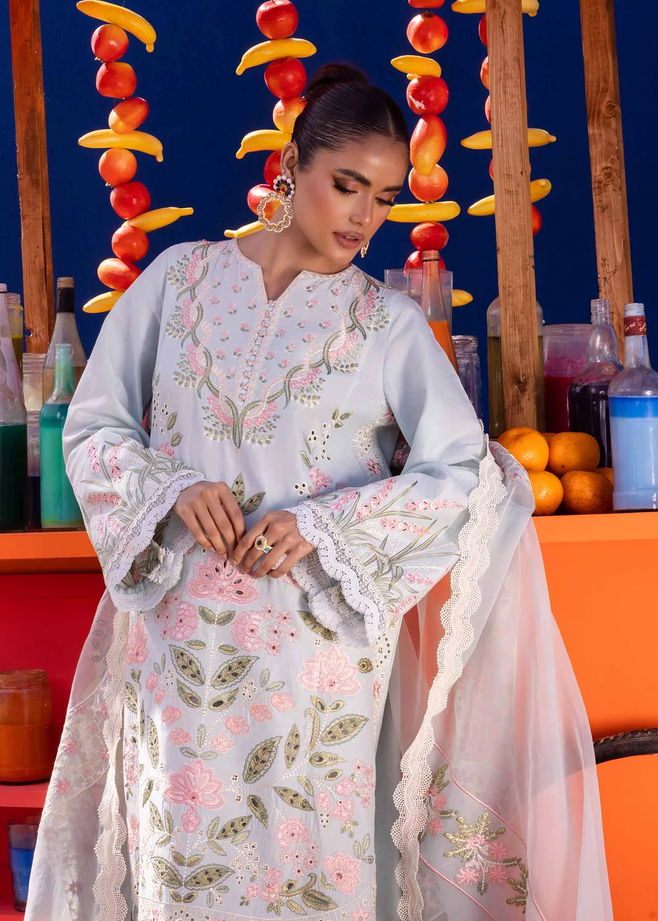 Akbar Aslam Luxury Lawn 2024 | Oasis | U-103 - Image 2