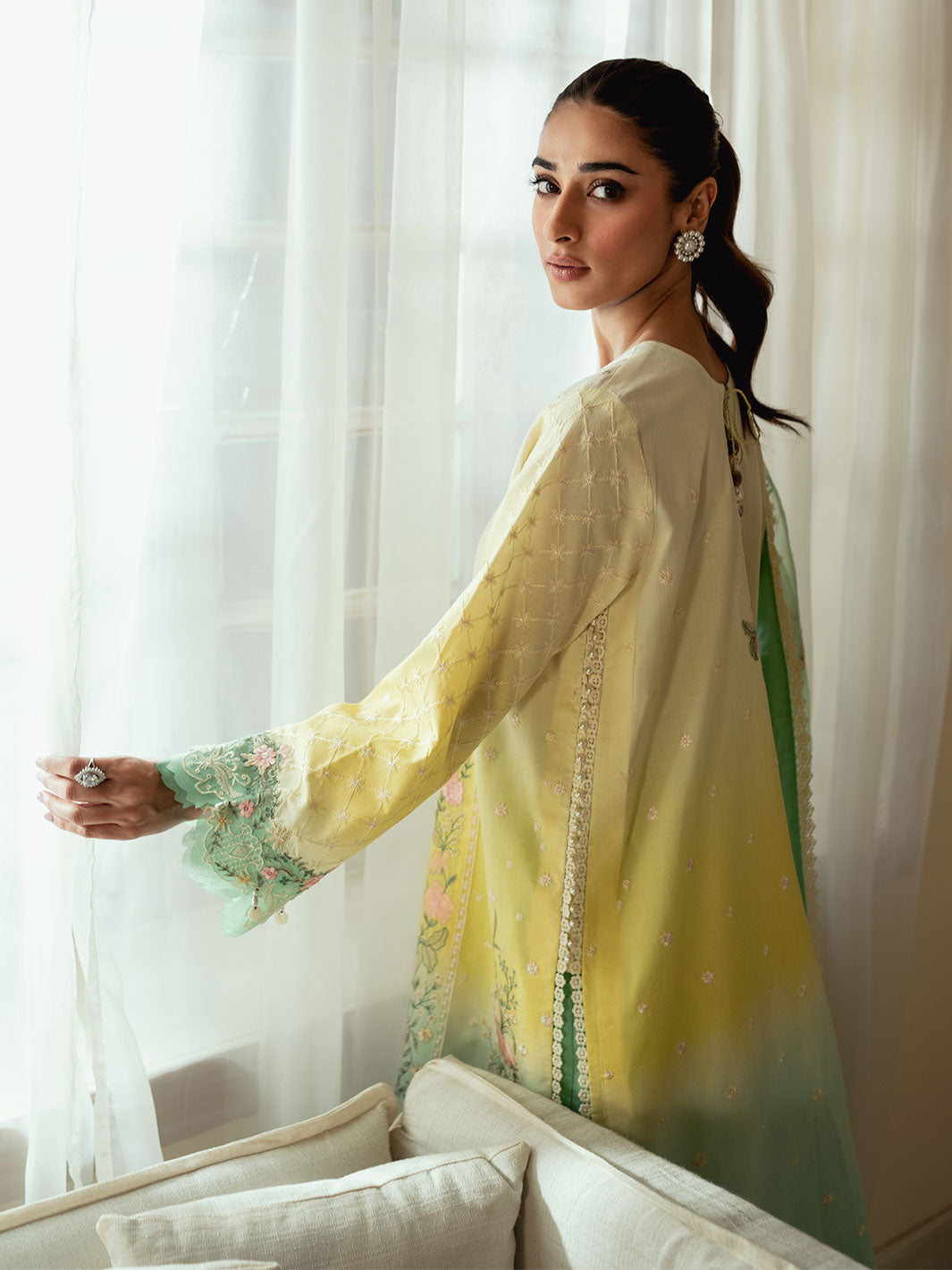 Faiza Faisal Celine Chikankari Eid Collection '24 | NOOR - Image 3