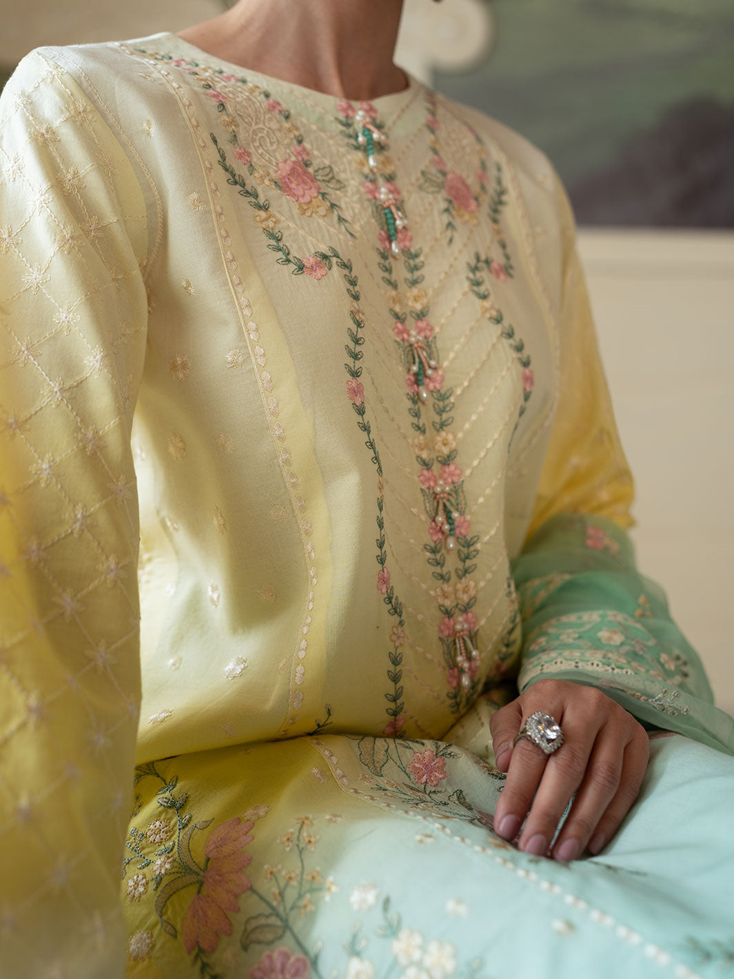 Faiza Faisal Celine Chikankari Eid Collection '24 | NOOR - Image 4