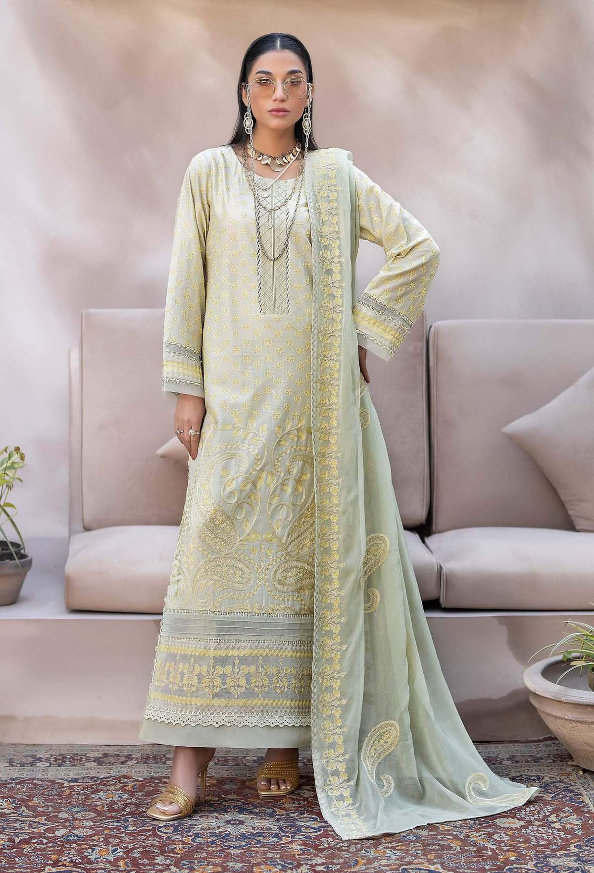 Adan's Libas Lawn by Hadiqa Bashir 2024 | Adan's Lawn 5842