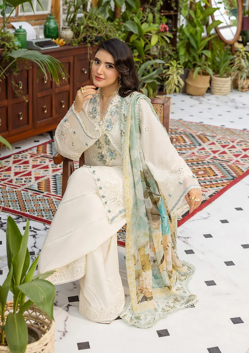 Elaf Chikankari With Chiffon EEC-1B Pearlista - Image 4