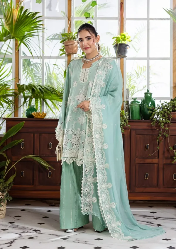 Elaf Chikankari  With Chiffon EEC-3A Parisian
